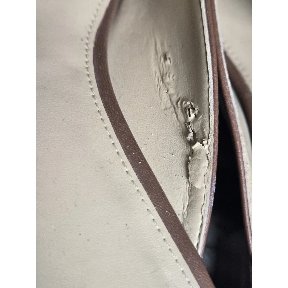 Michael Kors Tiffanie Flat‎ Mule Brown Leather 8 Slide Preppy Designer Office